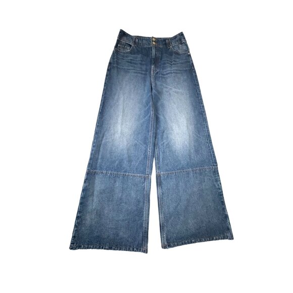 Ulla Johnson Wide-Leg Jeans High-Rise Medium Wash Women’s Size 31 - Picture 1 of 11